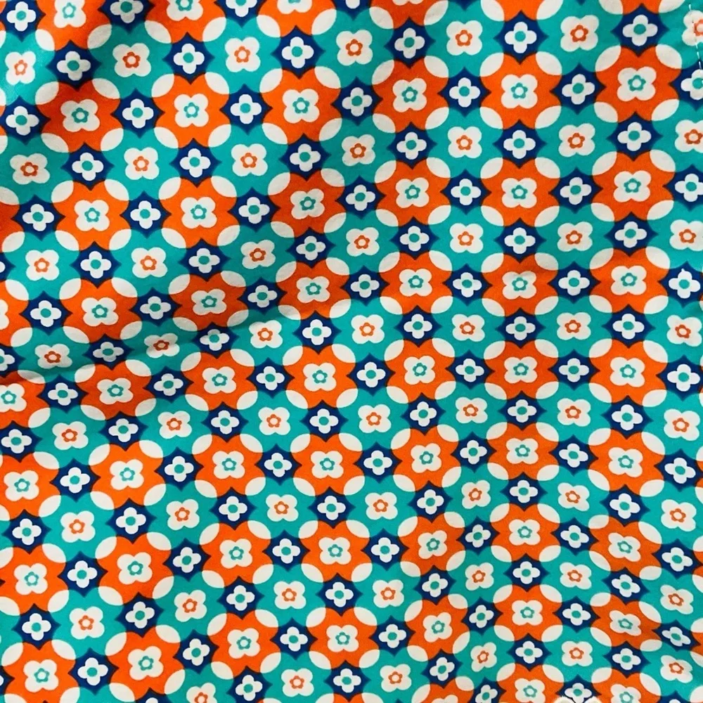 Psycho Bunny Floral Swim Trunks Coral Blue Print Drawstring Shorts Men’s S
